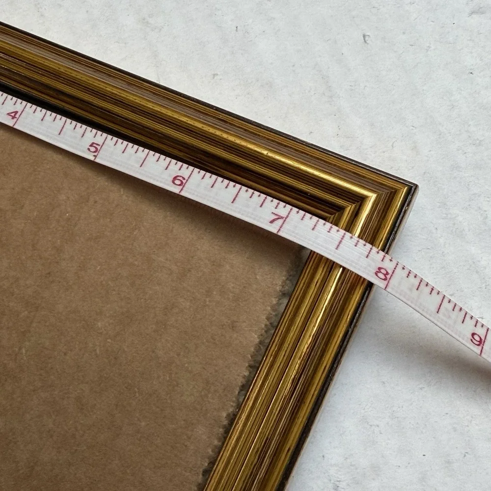 Vintage Art Deco Ornate Metal Gold Brass Tone Picture Frame 6 X 8 Standing Hang